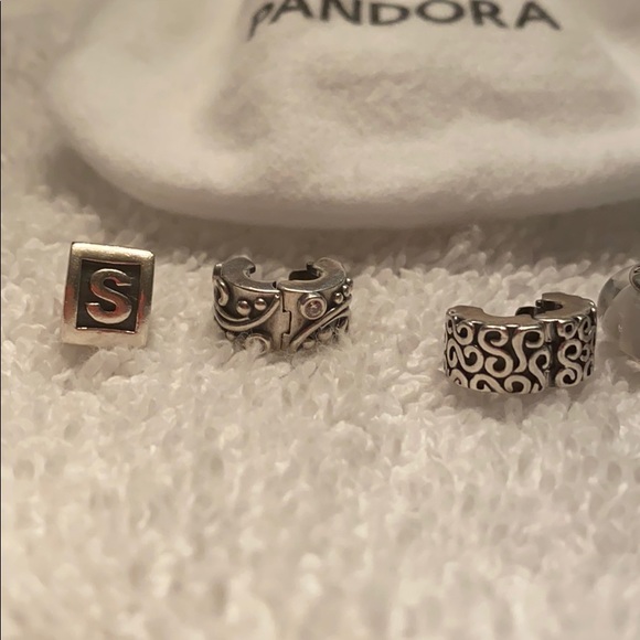5 gently used Pandora charms! 2 are clasps! - Picture 2 of 3